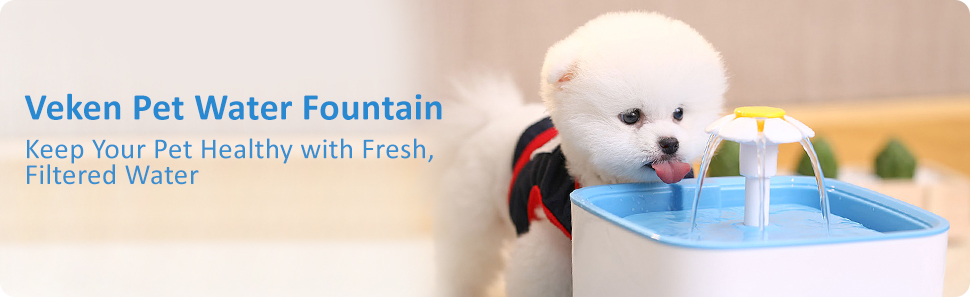 veken pet water fountain